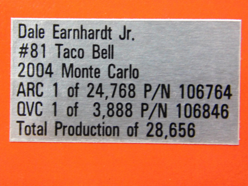 Dale Earnhardt, Jr. 1/24 #81 Taco Bell 2004 Chevrolet Monte Carlo